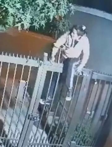 suspect climbing fence