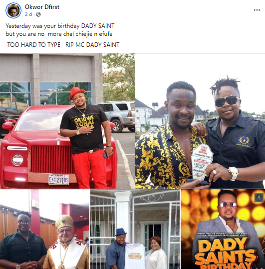 Popular MC, Dady Saints, Dies on His Birthday