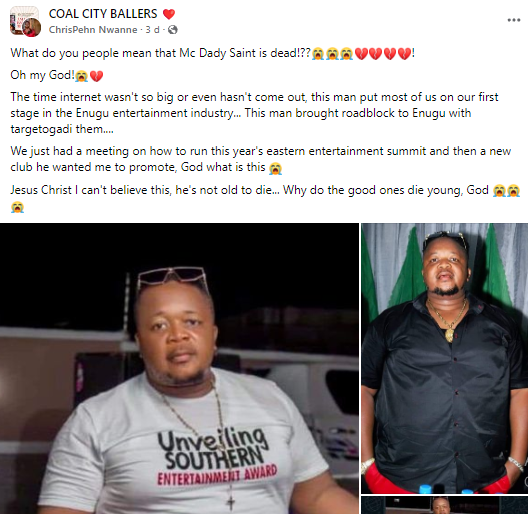 Popular MC, Dady Saints, Dies on His Birthday