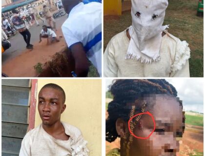 Police Arrest Masquerade Suspected of Flogging Female Nurse into a Gutter in Enugu