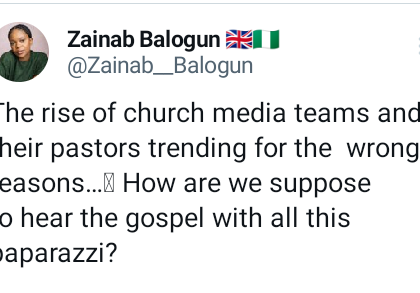 Actress Zainab Balogun Raises Concerns: Church Media Teams and Pastors Trending for Wrong Reasons Hindering Gospel Reception