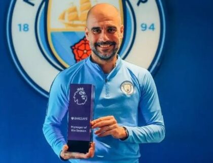 Pep Guardiola Wins EPL Manager Of The Season Award