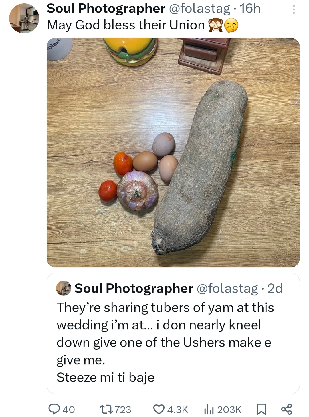 Reactions to Useful Items Shared at Lagos Wedding