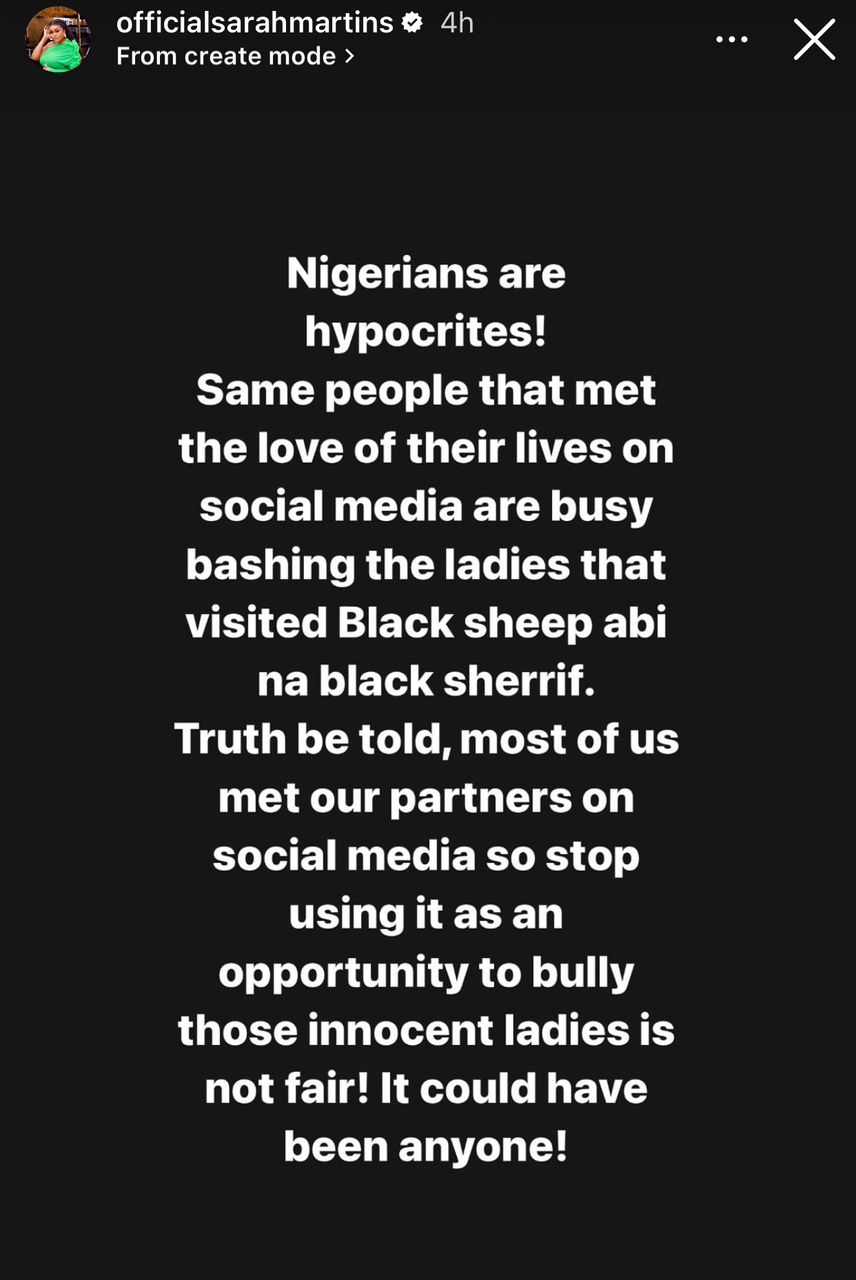 "Most of us met our partners on social media" - Actress Sarah Martins Criticizes Nigerians Blaming Women Missing After Meeting Man Online