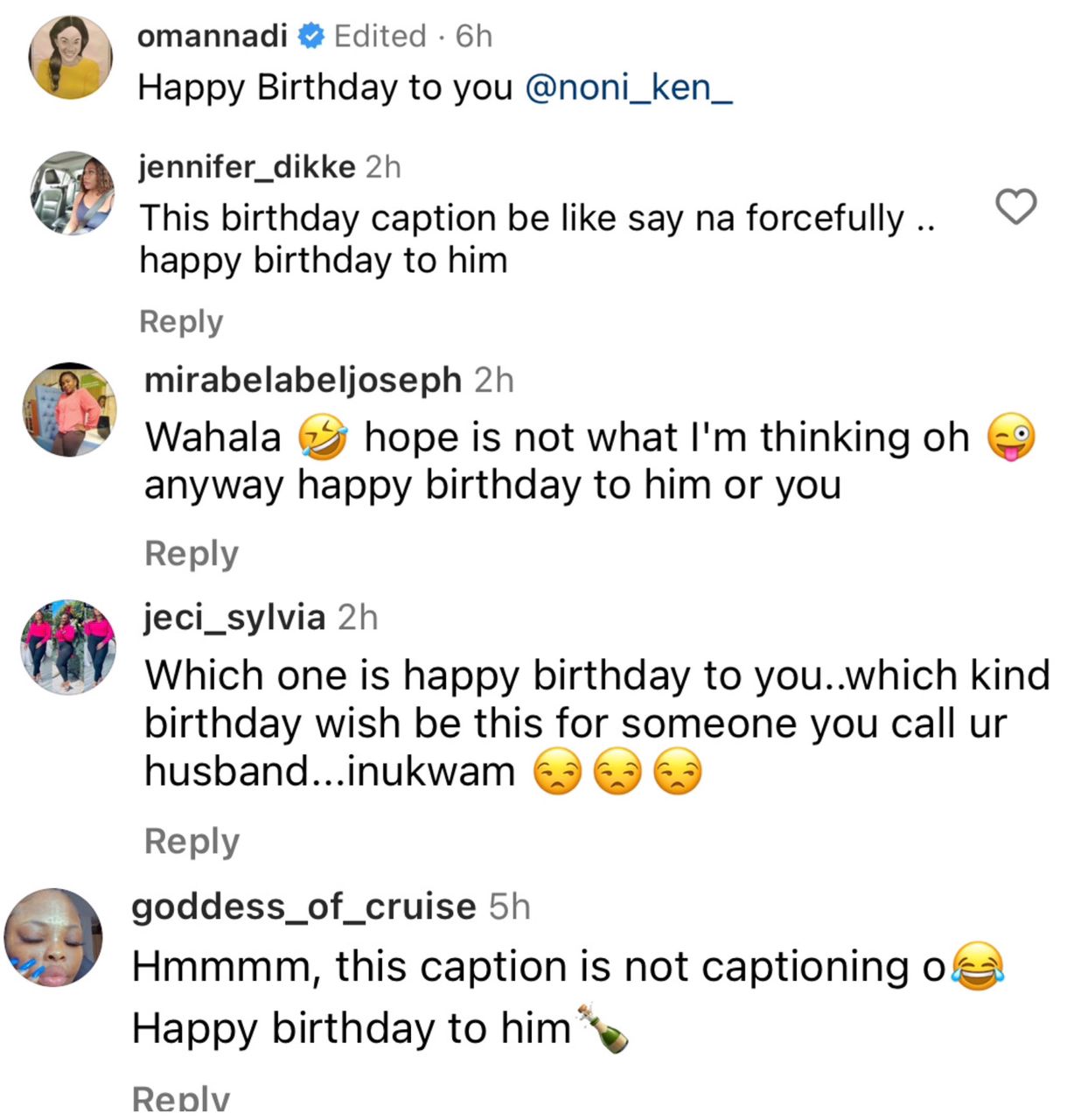 Instagram Users Criticize Actress Oma Nnadi for Birthday Post to Her Husband