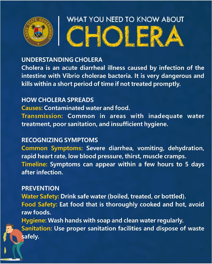 Death Toll from Lagos Cholera Outbreak Rises to 24