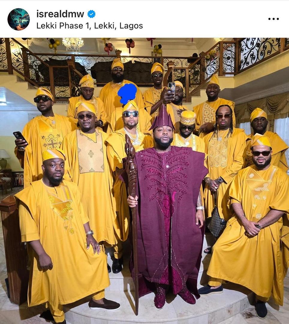 Isreal DMW Explains Why He Blurred Bobo Ajudua’s Face In A Photo He Shared From Davido’s Wedding