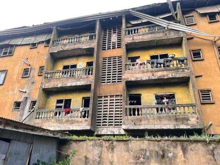 Nigerian Man Shares Photos of Dilapidated Building Fully Occupied by Tenants, Says Some Landlords Need to Be Invited to Understand Their Problems