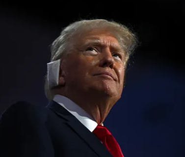 Donald Trump Makes First Public Appearance With Bandaged Ear After Assassination Attempt