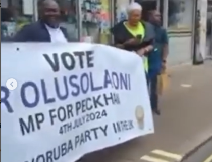 Nigerian Man Who Contested on ‘Yoruba Party’ Platform in the U.K. Loses Parliamentarian Election in Peckham
