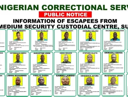 Suleja Jailbreak: NCoS Releases More Pictures Of Fugitives