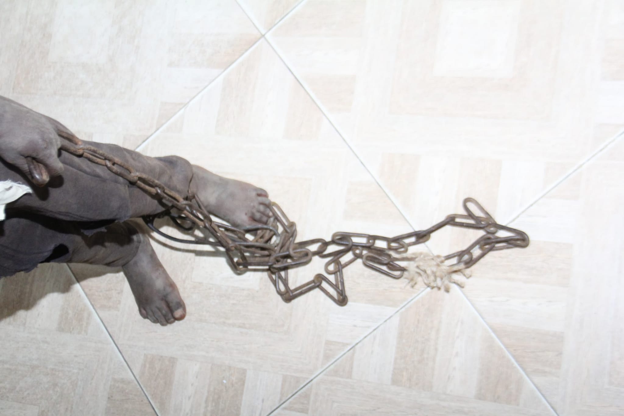 Bauchi Police Rescue 5-Year-Old Boy Chained, Locked Up And Starved For Three Days By Father