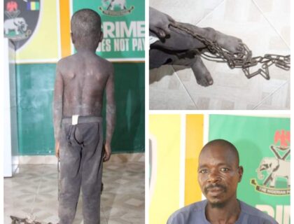 Bauchi Police Rescue 5-Year-Old Boy Chained, Locked Up And Starved For Three Days By Father
