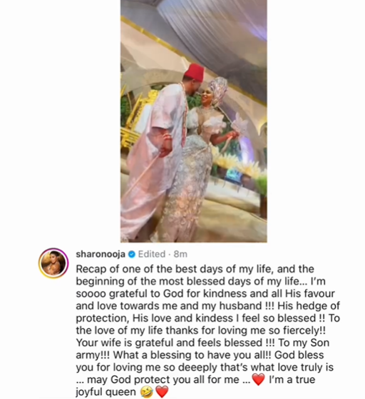 Thanks For Loving Me So Fiercely! Your Wife Is Grateful And Feels Blessed- Sharon Ooja Hails Husband