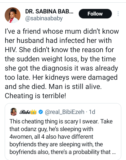 Nigerian Doctor Shares Tragic Story of Friend's Mother Dying After Being Infected With HIV by Cheating Husband