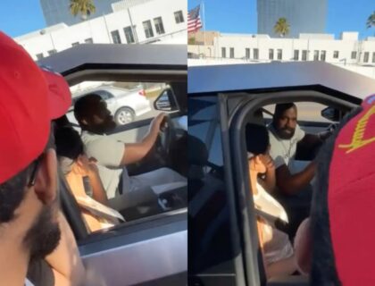 Kanye West and Bianca Censori Make Surprise Appearance at Donald Trump Rally in Beverly Hills