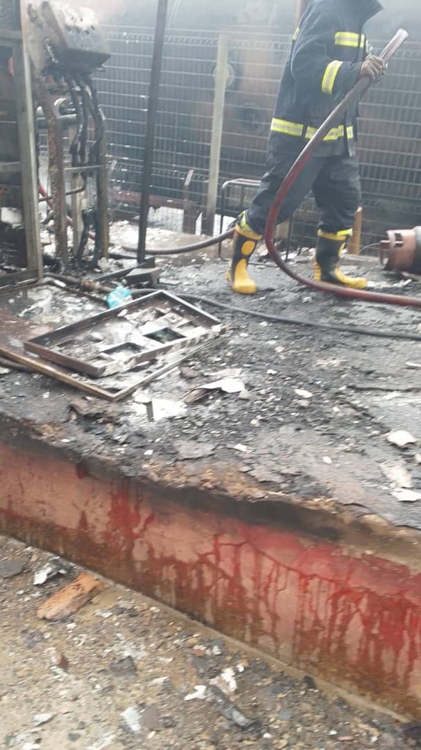 Fire Razes Mobil Filling Station In Lagos