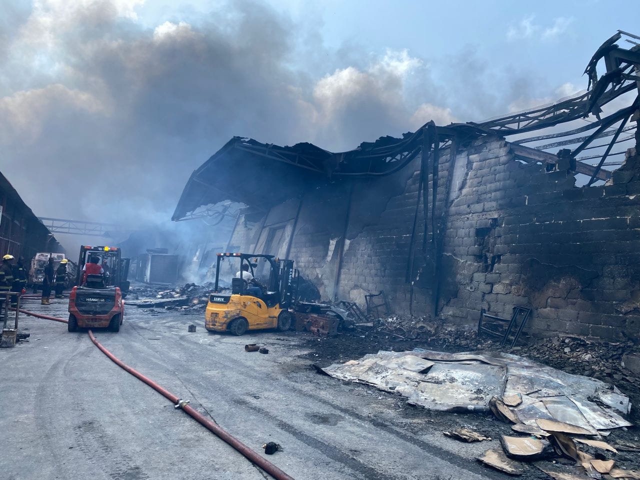 Fire Outbreak At Trade Fair In Lagos