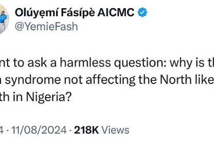 Activist Yemi Fasipe Asks Why The Japa Syndrome Not Affecting The North Like The South In Nigeria