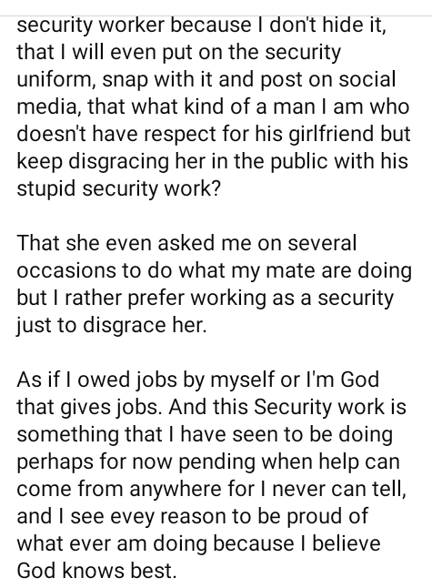 Nigerian Man Weeps After Fiancée Dumps Him Over Financial Issues and Security Guard Job: "Am I God That Gives Jobs?"