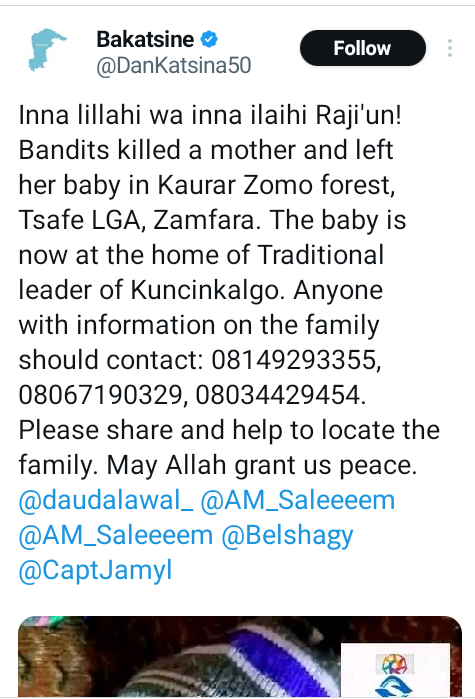 Bandits Kill Mother, Dump Her Newborn Baby In Zamfara Forest