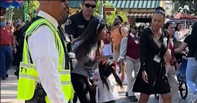 Mom arrested and handcuffed after trying to sneak into Disneyland with her kids without paying