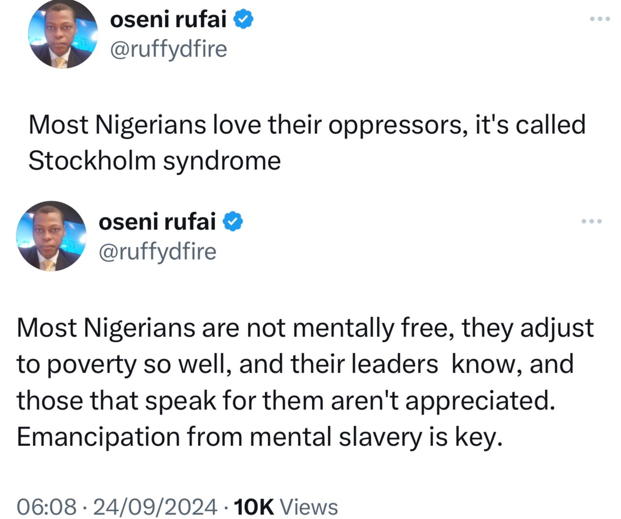 Economic Hardship: Rufai Oseni Says Most Nigerians Adapt to Poverty Well, and Leaders Are Aware