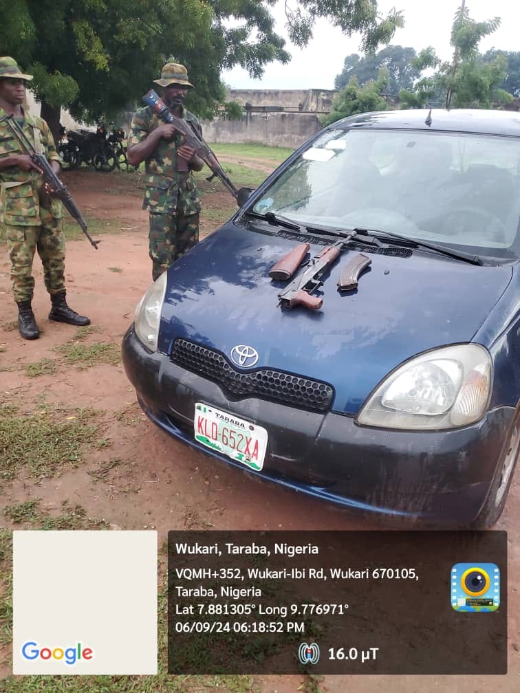 Driver Escapes as Troops Arrest Vehicle Owner with AK-47 in Taraba