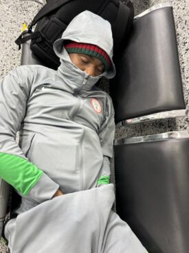 Super Eagles Captain William Troost-Ekong Shares Photos of Teammates Stranded at Libyan Airport for Nearly 20 Hours