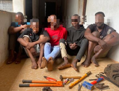 Five Arrested for Transformer Theft and Vandalism in Ogun
