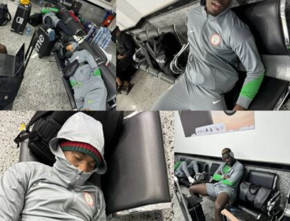 Super Eagles Captain William Troost-Ekong Shares Photos of Teammates Stranded at Libyan Airport for Nearly 20 Hours