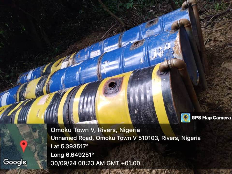 Nigerian Army Troops Dismantle 15+ Illegal Bunkering Sites, Seize 115,000 Liters of Stolen Crude Oil