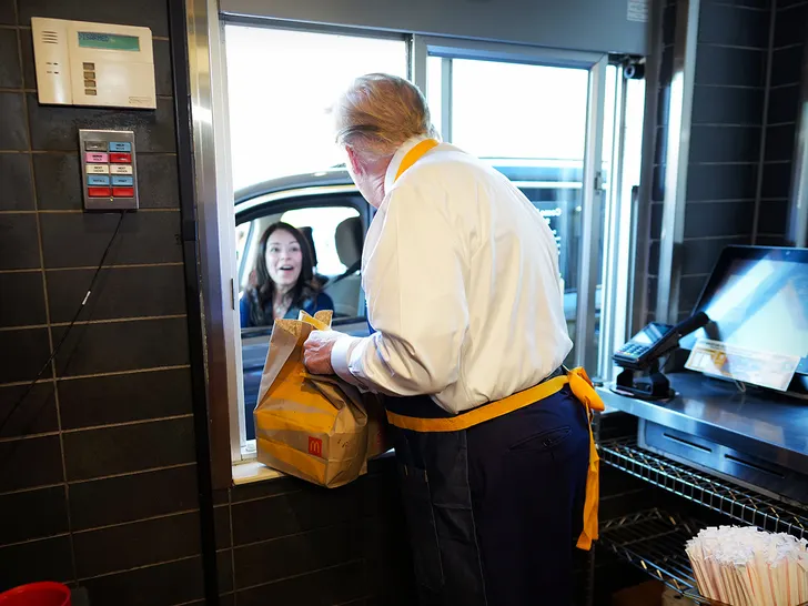 Donald Trump Learns How to Prepare McDonald's Fries During Pennsylvania Campaign Stop