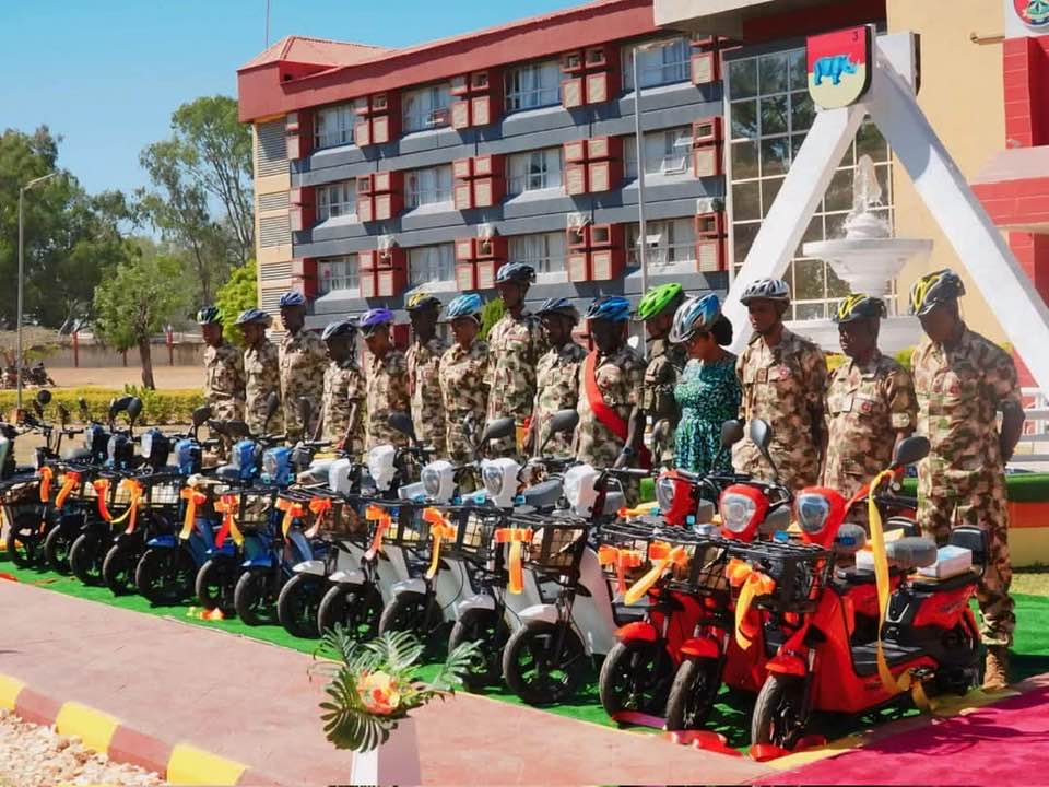 Nigerian Army Honors Outstanding Soldiers with Electric Motorcycles