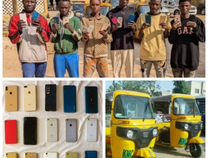 Kano Police Arrest Six Notorious Phone Thieves Posing as Tricycle Riders