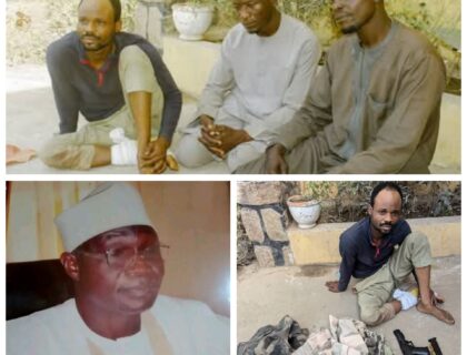 Kano Police Parade Suspects Who Kidnapped and Killed Gombe Ex-Perm Sec After Receiving Ransom