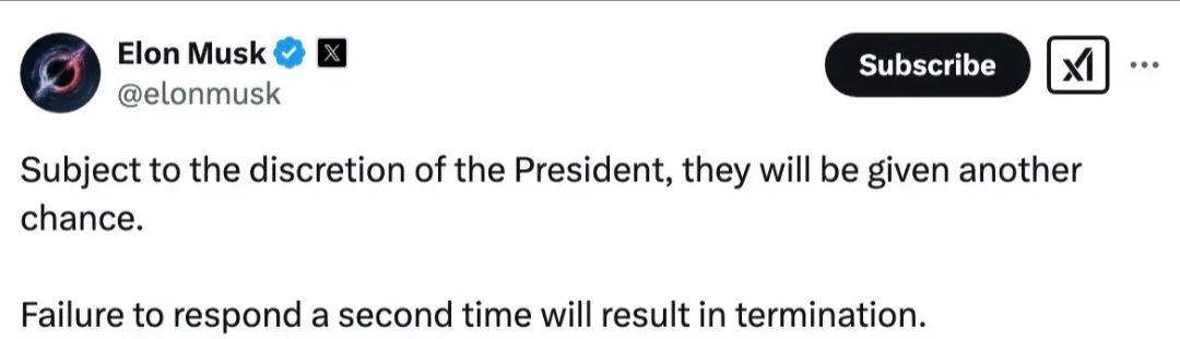 Elon Musk Threatens to Fire US Government Workers Unless They Email List of 5 Weekly Accomplishments