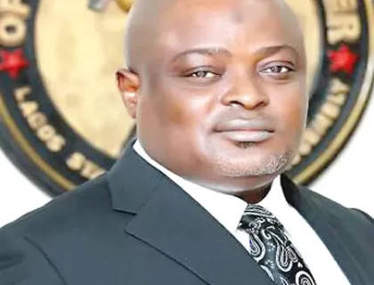 Impeached Speaker Obasa Forces Way into Lagos Assembly with Police, Seizes Meranda’s Office