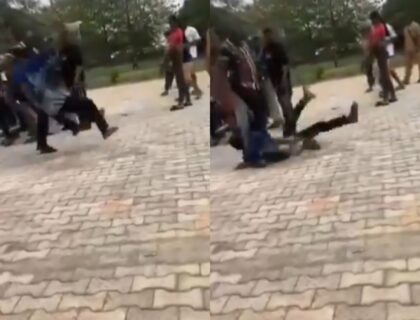 Federal Polytechnic Nekede Lecturer Caught Assaulting Student for Not Following Instructions