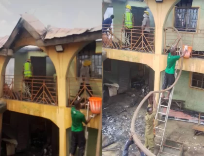 Gas Cooker Sparks Fire, Destroys Building in Kwara