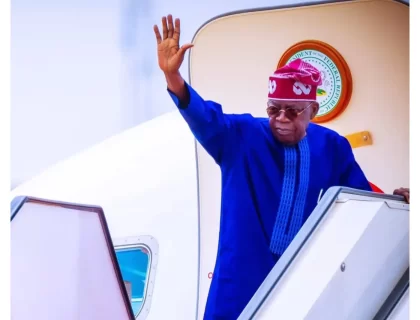 President Tinubu Leaves Nigeria for France