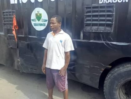 Lagos Taskforce Arrests Suspect Involved In Trafficking Illicit Drugs Using Okada