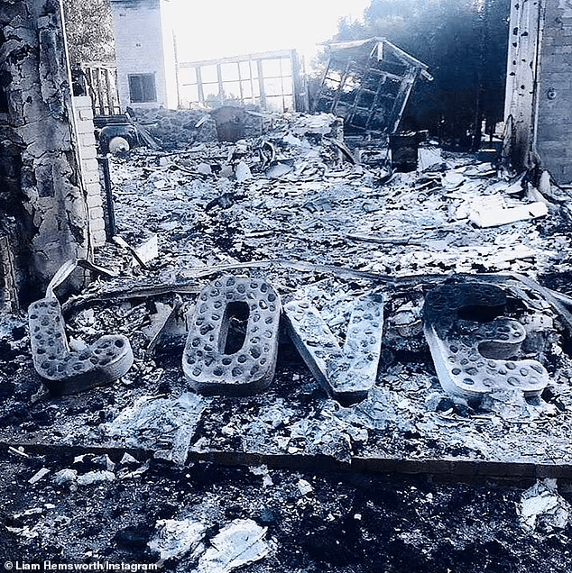 Singer Miley Cyrus Says She's Grateful the House She Shared with Ex-Husband Liam Hemsworth Burned Down