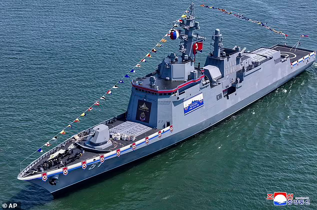 Kim Jong-un’s New North Korean Warship Capsizes And Sinks In His Presence
