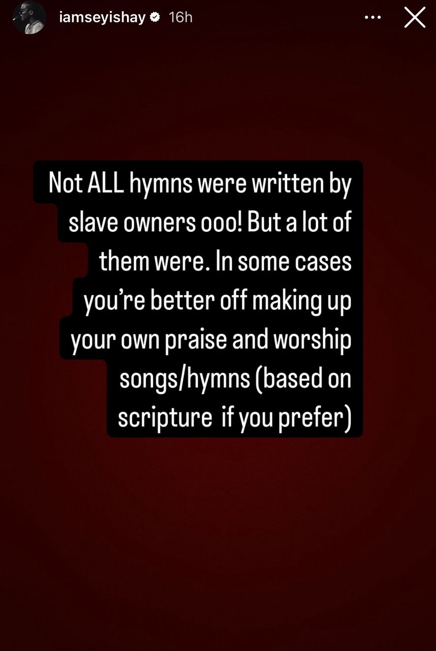 "Ignorance Is Not Godly" – Singer Seyi Shay Criticizes Use Of Colonial-Era Hymns In Churches
