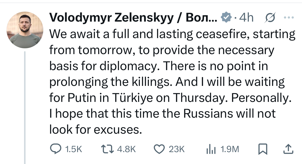 Zelensky Challenges Putin To Meet Face-to-Face In Istanbul To Discuss Ending Ukraine War