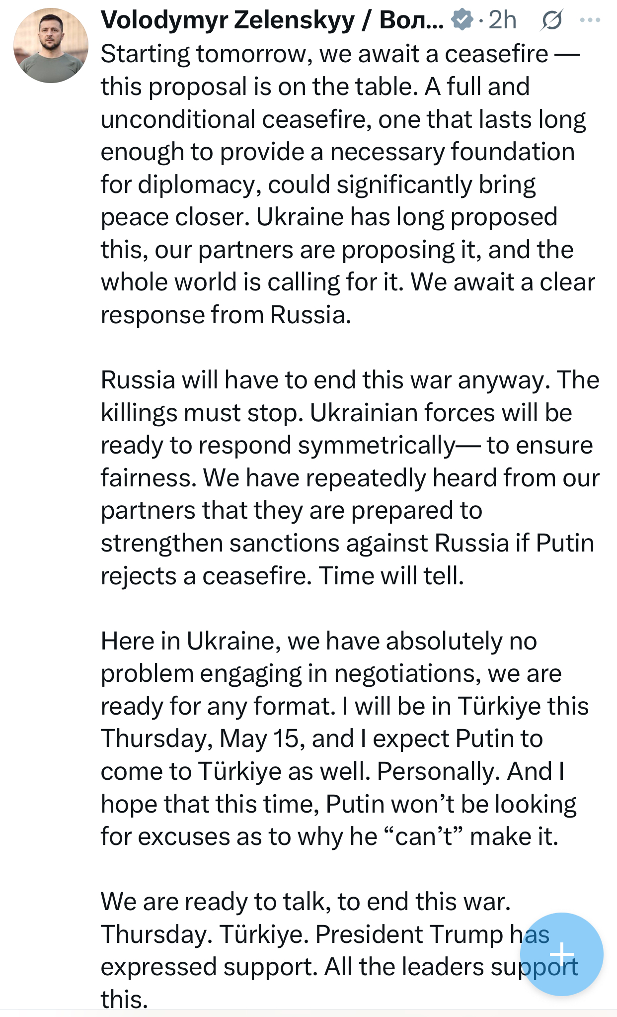 Zelensky Challenges Putin To Meet Face-to-Face In Istanbul To Discuss Ending Ukraine War