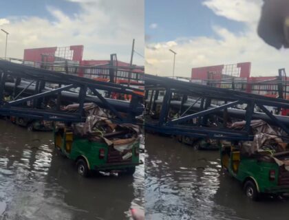 Many Feared Dead as Heavy Billboard Collapses on Tricycles in Aba (Video)