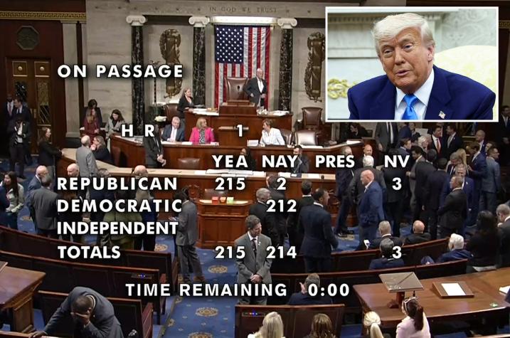 US House Narrowly Passes Major Legislative Bill Backed By Trump
