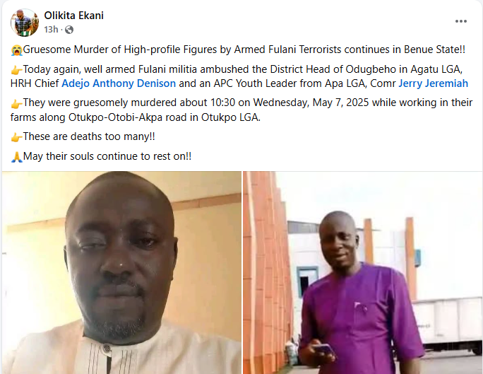 Suspected Herdsmen Kill Monarch in Benue